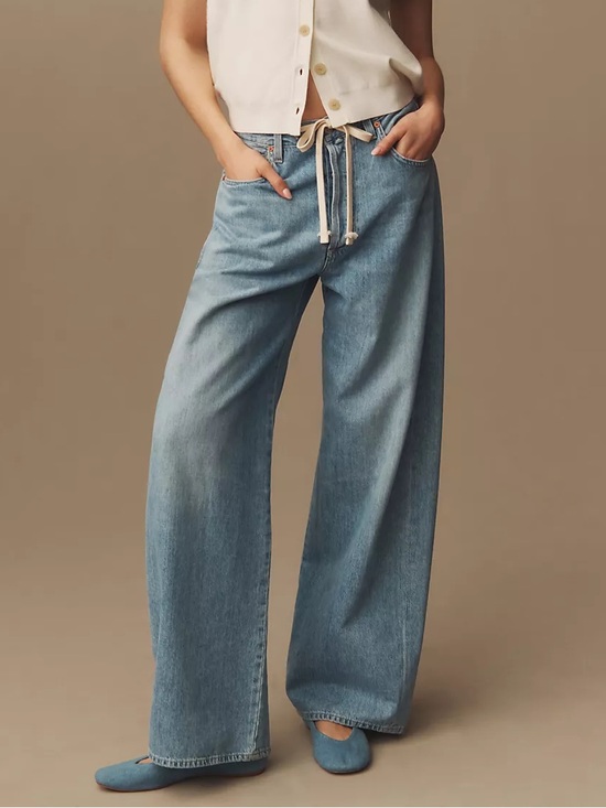 Citizens Of Humanity Denim - Citizens of Humanity Brynn Drawstring High-Rise Wide-Leg Jeans